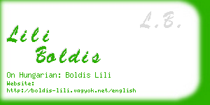 lili boldis business card